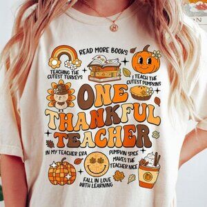 One Thankful Teacher T-Shirt, Thanksgiving Teacher Shirt